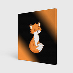 Холст квадратный FOX - Градиент, цвет: 3D-принт