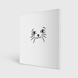 Картина квадратная Милый котик на белом