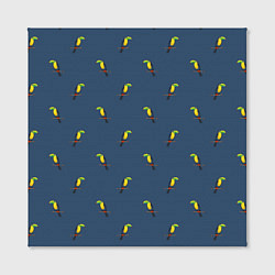 Холст квадратный Тукан паттерн, цвет: 3D-принт — фото 2