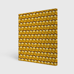Картина квадратная Золотые Биткоины Golden Bitcoins
