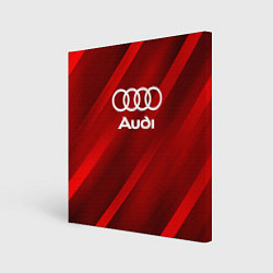 Холст квадратный Audi red полосы, цвет: 3D-принт