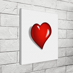 Холст квадратный Сердце большое мультяшное, цвет: 3D-принт — фото 2