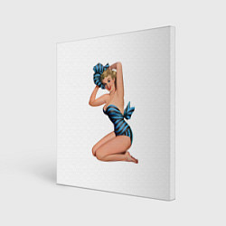 Холст квадратный Pin up girl 2022, цвет: 3D-принт