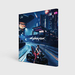 Картина квадратная Vi на мото Cyberpunk 2077