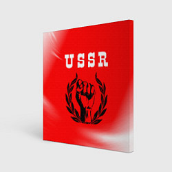Холст квадратный USSR - КУЛАК Космос, цвет: 3D-принт