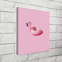 Холст квадратный Flamingos Розовый фламинго, цвет: 3D-принт — фото 2