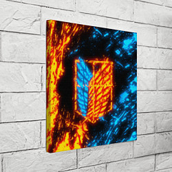 Холст квадратный АТАКА ТИТАНОВ БИТВА ОГНЕЙ ATTACK ON TITAN FIRE, цвет: 3D-принт — фото 2