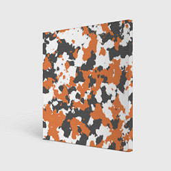 Холст квадратный Orange Camo, цвет: 3D-принт