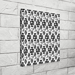 Холст квадратный White Pattern Dope Camo Dope Street Market, цвет: 3D-принт — фото 2