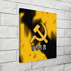 Холст квадратный USSR - СЕРП И МОЛОТ Пламя, цвет: 3D-принт — фото 2