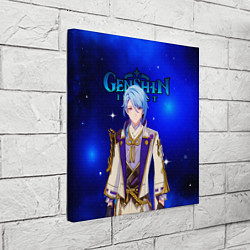 Холст квадратный Камисато Аято Kamisato Ayato, цвет: 3D-принт — фото 2