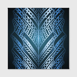 Холст квадратный Неоновый абстрактный узор Синий и голубой неон на, цвет: 3D-принт — фото 2