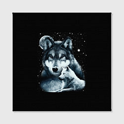 Холст квадратный Ночные Волки, цвет: 3D-принт — фото 2