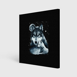 Картина квадратная Ночные Волки