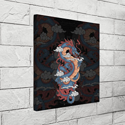 Холст квадратный ЯПОНСКИЙ ДРАКОН ЯПОНСКИЙ ЗМЕЙ, цвет: 3D-принт — фото 2