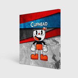 Холст квадратный Cuphead Красная чашечка, цвет: 3D-принт