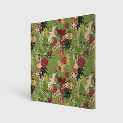 Холст квадратный Япония-Китай Сюжет, цвет: 3D-принт