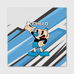 Холст квадратный Cuphead синяя чашечка, цвет: 3D-принт — фото 2