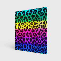 Картина квадратная Leopard Pattern Neon