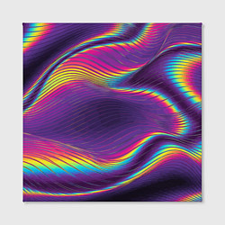 Холст квадратный Neon fashion pattern Wave, цвет: 3D-принт — фото 2
