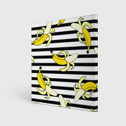 Картина квадратная Banana pattern Summer