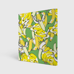 Картина квадратная Banana pattern Summer Food