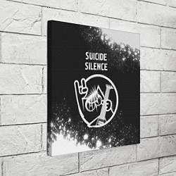 Холст квадратный Suicide Silence - КОТ - Брызги, цвет: 3D-принт — фото 2