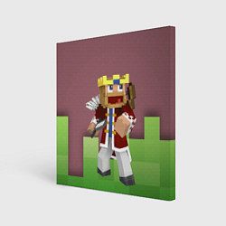 Картина квадратная Minecraft Hero Video game