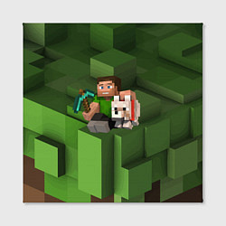 Холст квадратный Minecraft Heroes Video game, цвет: 3D-принт — фото 2