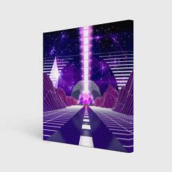 Картина квадратная Vaporwave Neon Space
