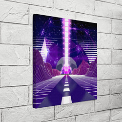 Холст квадратный Vaporwave Neon Space, цвет: 3D-принт — фото 2
