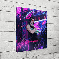 Холст квадратный Johnny cyberpunk2077, цвет: 3D-принт — фото 2