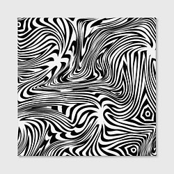 Холст квадратный Сумасшедшая зебра Абстрактный узор с извилистыми л, цвет: 3D-принт — фото 2