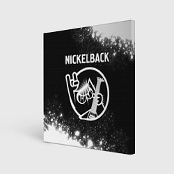 Холст квадратный Nickelback КОТ Брызги, цвет: 3D-принт