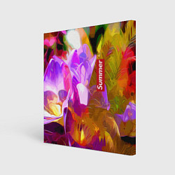 Картина квадратная Красочный цветочный узор Лето Colorful Floral Patt
