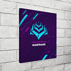 Холст квадратный Warframe Gaming Neon, цвет: 3D-принт — фото 2