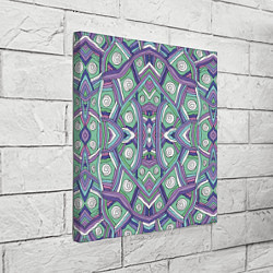 Холст квадратный Абстрактный разноцветный принт в дудл стиле, цвет: 3D-принт — фото 2