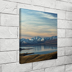 Холст квадратный Горы озеро природа, цвет: 3D-принт — фото 2