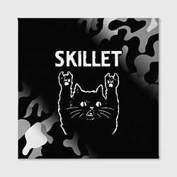 Холст квадратный Группа Skillet и Рок Кот, цвет: 3D-принт — фото 2