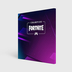 Картина квадратная Fortnite Gaming Champion: рамка с лого и джойстико