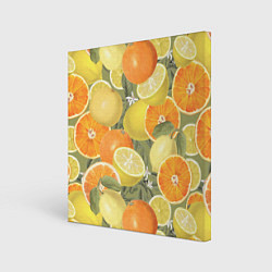 Холст квадратный Апельсины и Лимоны, цвет: 3D-принт