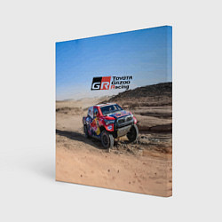 Холст квадратный Toyota Gazoo Racing Rally Desert Competition Ралли, цвет: 3D-принт