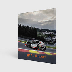 Холст квадратный Audi Sport Racing team Ауди Спорт Гоночная команда, цвет: 3D-принт