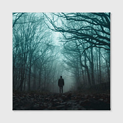 Холст квадратный Парень в лесу, цвет: 3D-принт — фото 2