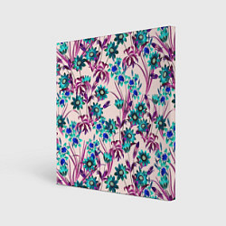Картина квадратная Цветы Летние Фиолетовые Рудбеки