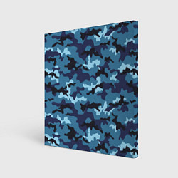 Картина квадратная Камуфляж Тёмно-Синий Camouflage Dark-Blue