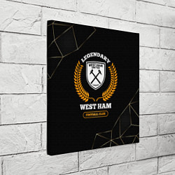 Холст квадратный Лого West Ham и надпись Legendary Football Club на, цвет: 3D-принт — фото 2