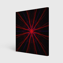 Картина квадратная Красный эфир 3D - абстракция