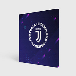 Картина квадратная Символ Juventus и круглая надпись Football Legends