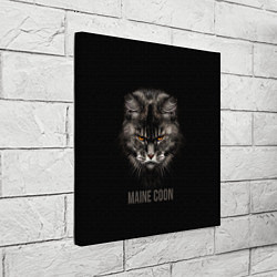 Холст квадратный Maine coon - кот, цвет: 3D-принт — фото 2
